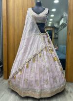 Rangoli Silk Baby Pink Wedding Wear Embroidery  Work Readymade Lehenga Choli